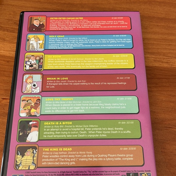 Family Guy DVDs, volume one, seasons 1 & 2, four DVDs, opened but barely… - Picture 8 of 15